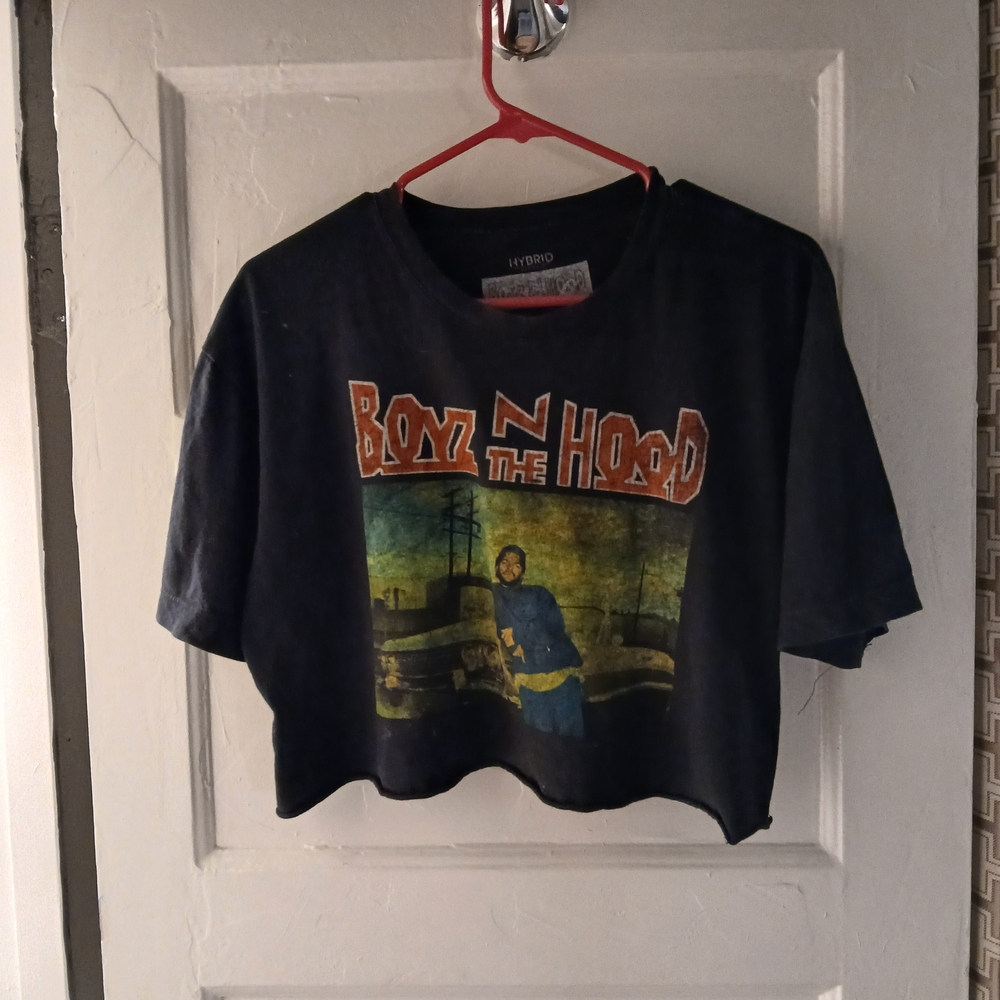 Black Crop Top with Graphic